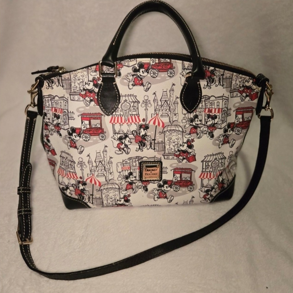 Dooney & Bourke Disney Sketch Satchel - Red, Black, and White